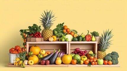 Vegetables Different fruits , Generative AI
