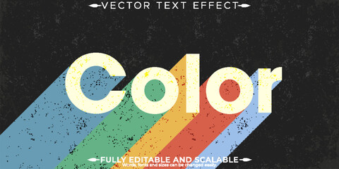 Editable text effect, vintage retro text style © QuillArtistry