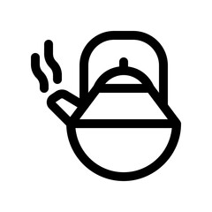 Editable teapot, kettle vector icon. Wellness, spa, relaxation. Part of a big icon set family. Perfect for web and app interfaces, presentations, infographics, etc