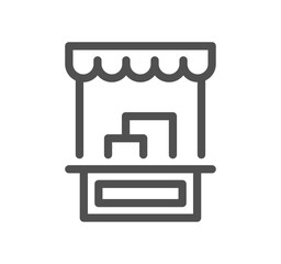 Shop management related icon outline and linear vector.
