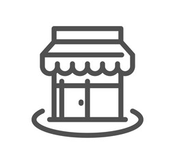 Shop management related icon outline and linear vector.
