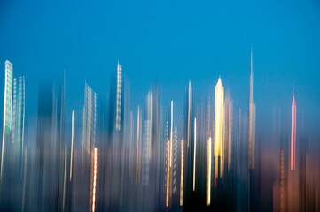 camera movement skyscraper city