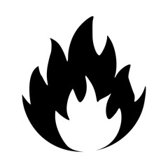 Simple vector flame icon in flat style