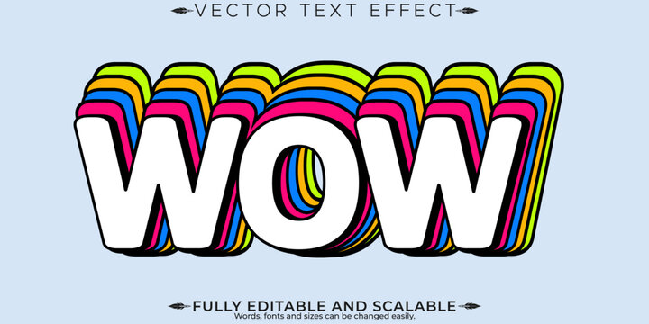 Design stylish text effect, editable modern lettering typography font style