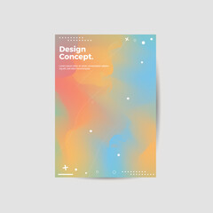 Amazing business presentation vector A4 vertical orientation front page mock up. Modern corporate report cover abstract geometric illustration design layout. Company identity brochure template. EPS10.