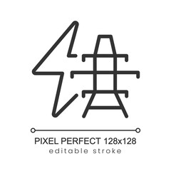Paper recycling pixel perfect linear icon. Waste materials reusing. Sustainable industry. Thin line illustration. Contour symbol. Vector outline drawing. Editable stroke. Poppins font used