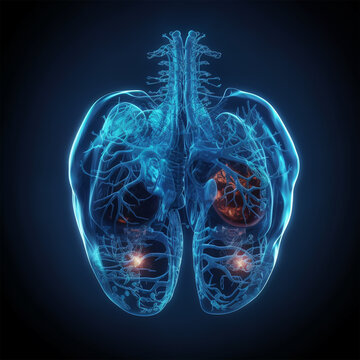 Medical visualization illustration human liver
