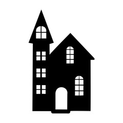 silhouette of a house