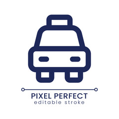 Transfer pixel perfect linear ui icon. Transportation service provided by hotel. GUI, UX design. Outline isolated user interface element for app and web. Editable stroke. Poppins font used