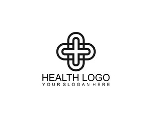 Medical Hospital health-care logo design template.