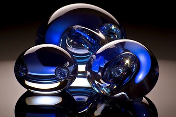 Spheres blue