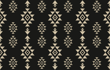 Ethnic abstract ikat art. Aztec ornament print. geometric ethnic pattern seamless  color oriental.  Design for background ,curtain, carpet, wallpaper, clothing, wrapping, Batik, vector illustration.