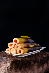 Kimchi pickled with fresh bamboo shoots, sour bamboo shoots, traditional Chinese food, close-up