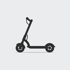 Electric scooter icon silhouette vector illustration