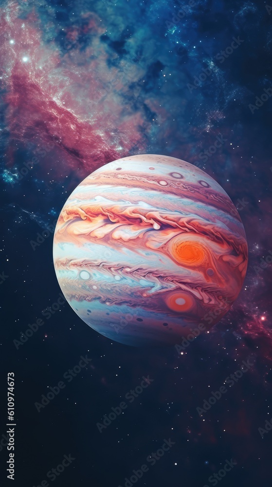 Poster jupiter in space ai generated