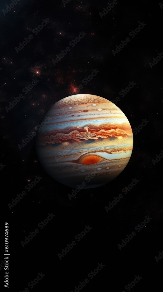 Poster jupiter in space ai generated