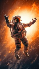 Fototapeta premium Astronaut exploring the universe