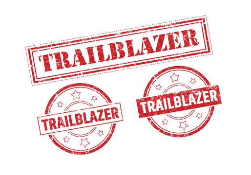 Trailblazer Rubber sign or Stamp, Grunge rubber Stamp, Sale badge Vintage old texture