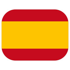 Flag of Spain in shape. Spanish flag in shape.