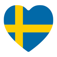 Flag of Sweden in shape. Sweden flag in shape