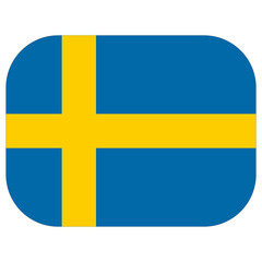 Flag of Sweden in shape. Sweden flag in shape