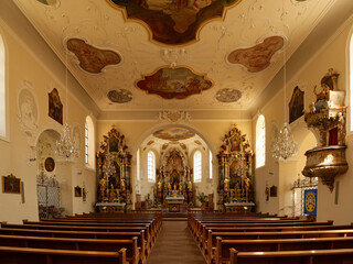 Deutschland - Baden-Württemberg - Sankt Märgen - Klosterkirche Mariä Himmelfahrt - Innenansicht
