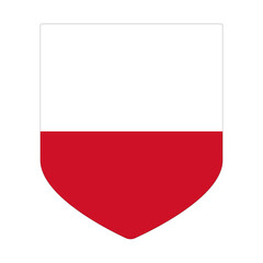 Flag of Poland in shape. Poland flag in shape.