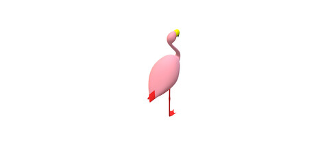 Flamingo isolated on a Transparent Background