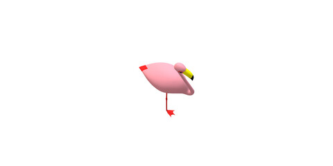 Flamingo isolated on a Transparent Background