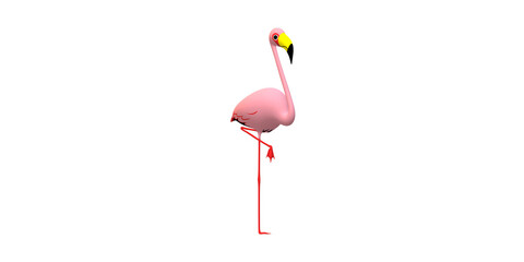 Flamingo isolated on a Transparent Background