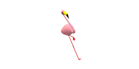 Flamingo isolated on a Transparent Background