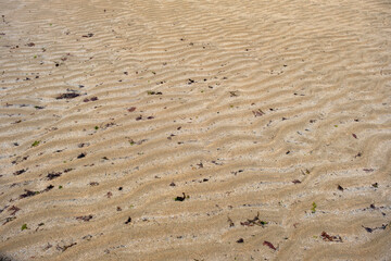 Beach sand ripples wavy patterns