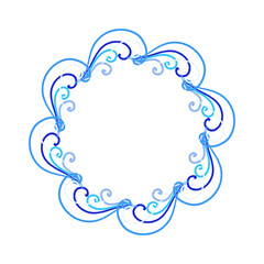 Round floral frame for your design.Floral frame wreaths for wedding invitations.