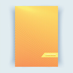 Yellow cover with lines. Cover layout, vertical orientation.