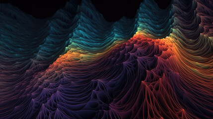 visualization of realms, energy frequency waves - by generative ai