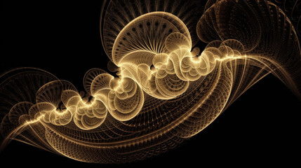 fractal realms abstraction geometry spiritual light background - by generative ai
