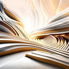 Abstract 3D Modern Architectural Design Background Wallpaper Illustration. 