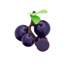 3D Blackcurrant Illustration