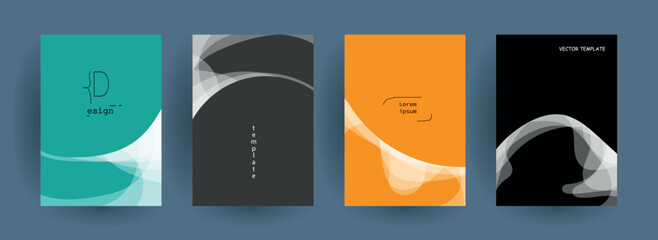 Abstract gradient vector background for business brochure cover design	