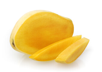 Sweet mango fruit isolated on white background