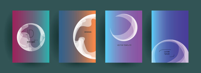 Abstract gradient vector background for business brochure cover design	