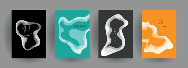 Abstract gradient vector background for business brochure cover design	