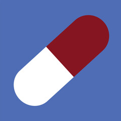 red pill capsule, Pill red white vector graphic, tablet in vector, medicine, pill sign, icons in the form of a pill, pill vector 