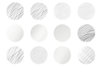 White Round Sticker with Wrinkles Isolated Illustration on Transparent Background, Generative AI