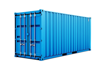 cargo containers on white background