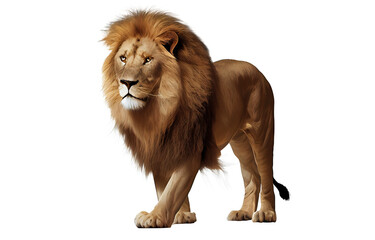 Obraz premium a Lion walking on isolated