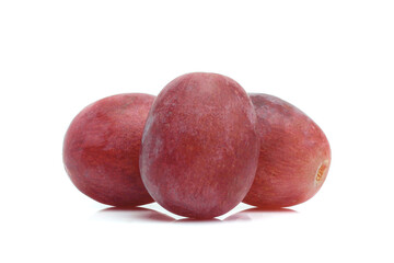 Red grapes isolated on white background