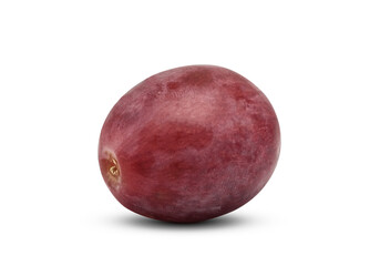 Red grapes isolated on white background