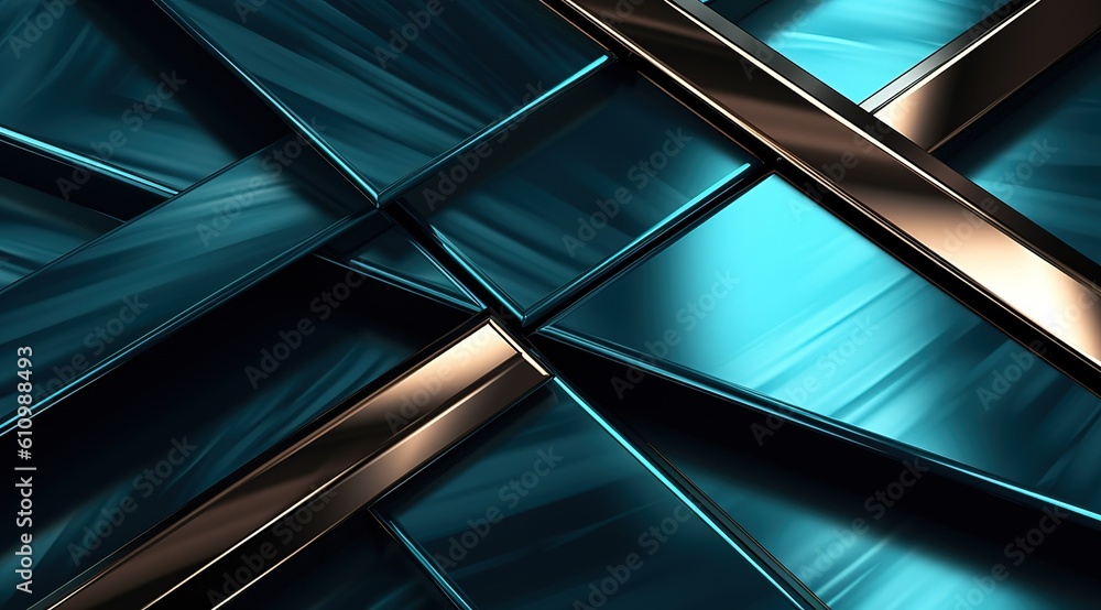 Poster abstract green wavy line pattern on dark blue background with copy space. modern tech futuristic ban