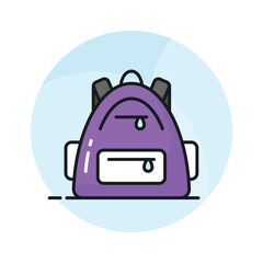 Travel backpack vector design, hiking bag icon easy to use in web, mobile and all presentation project